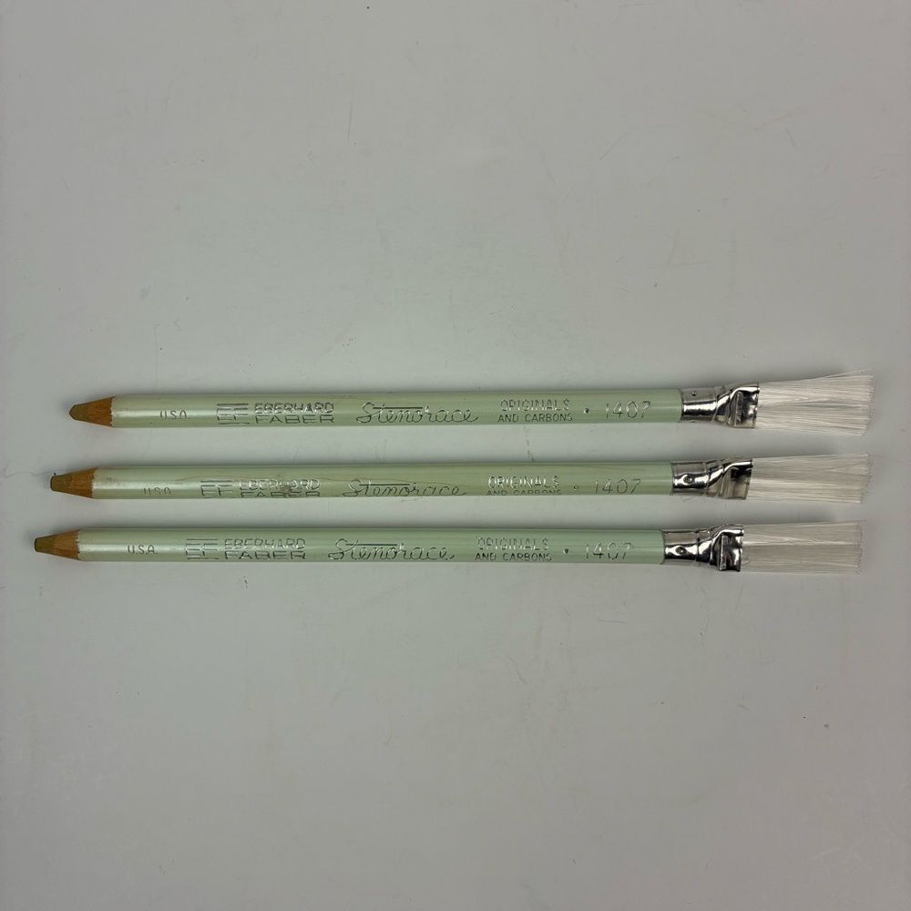 VTG Eberhard Faber, 1907, Stenorace, Pencil Eraser, Typing Eraser with brush